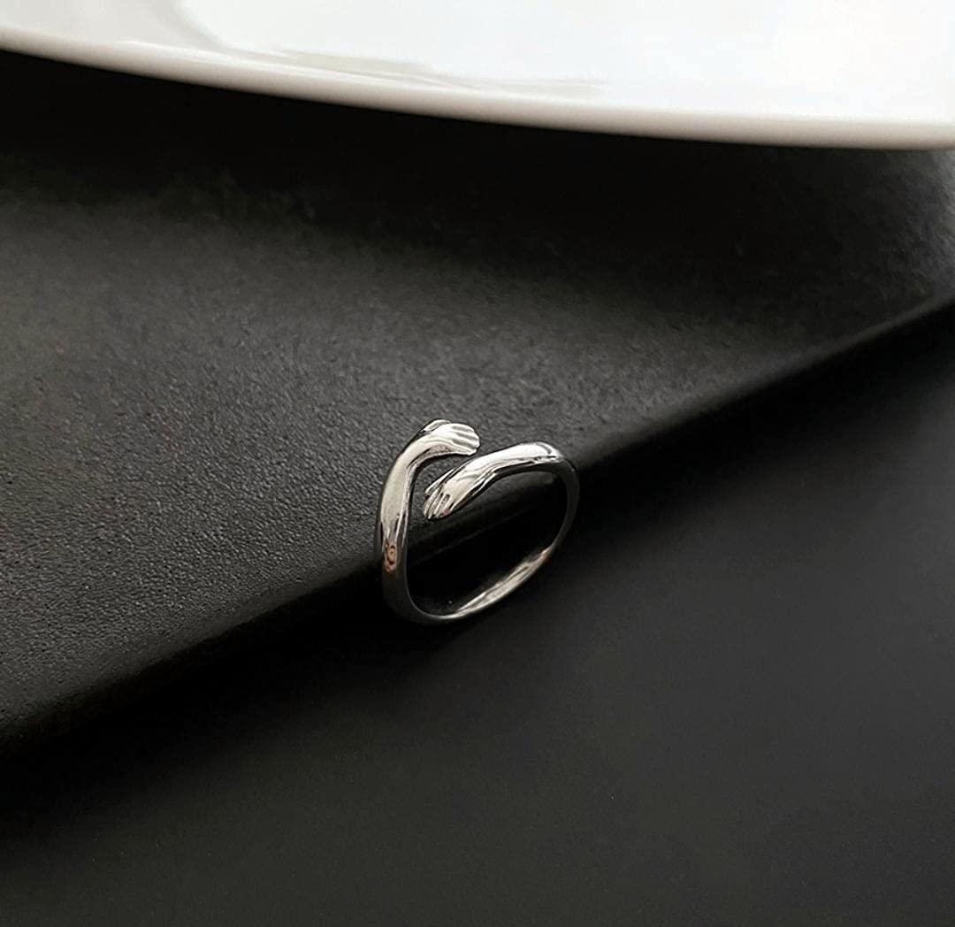 Warm Hug Silver Adjustable Ring