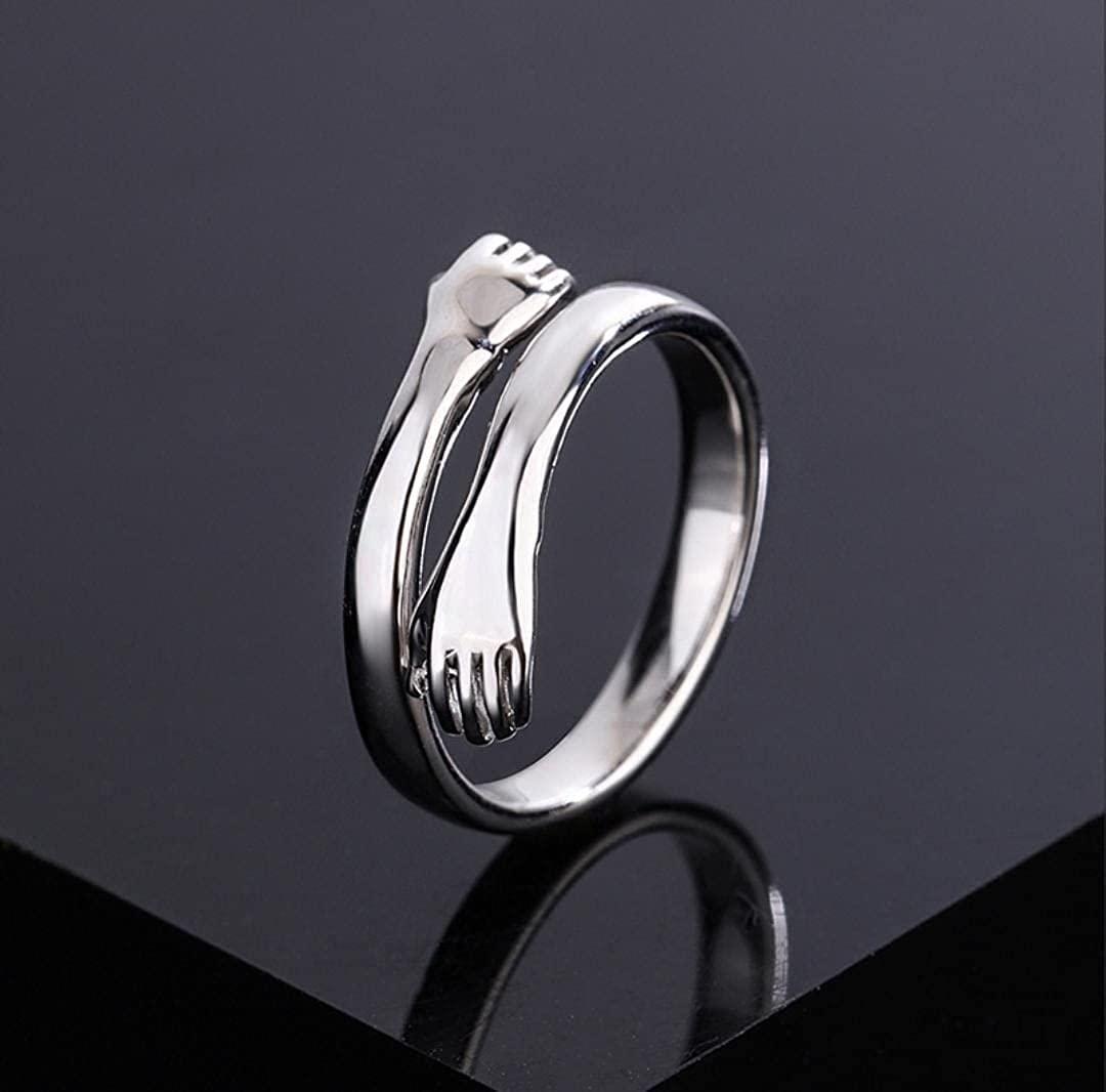 Warm Hug Silver Adjustable Ring