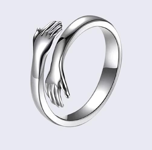 Warm Hug Silver Adjustable Ring